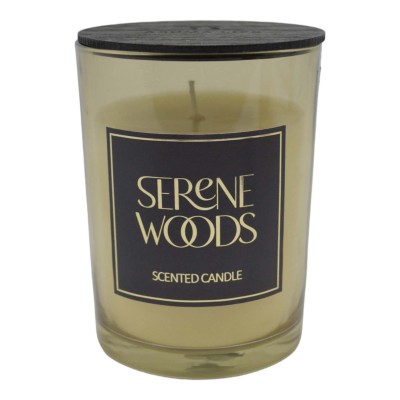 ΑΡΩΜΑΤΙΚΟ ΚΕΡΙ SERENE WOODS ΣΕ ΓΥΑΛΙΝΟ ΔΟΧΕΙΟ ΜΕ ΚΑΠΑΚΙ 8x8x10,5εκ. ANKOR