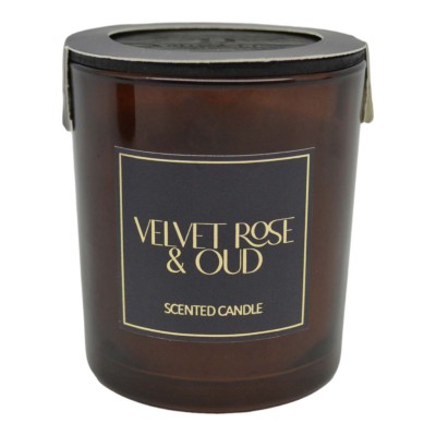 ΑΡΩΜΑΤΙΚΟ ΚΕΡΙ VELVET ROSE & OUD ΣΕ ΓΥΑΛΙΝΟ ΔΟΧΕΙΟ ΜΕ ΚΑΠΑΚΙ 7x7x7,8εκ. ANKOR