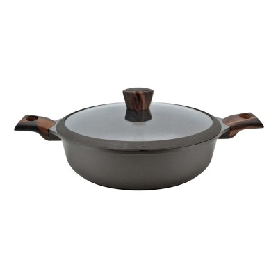 ΚΑΤΣΑΡΟΛΑ ΡΗΧΗ ΑΛΟΥΜΙΝΙΟΥ ΜΕ ΕΠΙΣΤΡΩΣΗ ΑΠΟ ΠΕΤΡΑ 28εκ. ΚΑΙ ΓΥΑΛΙΝΟ ΚΑΠΑΚΙ ΜΕ ΣΙΛΙΚΟΝΗ ANKOR