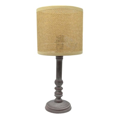 ΠΟΡΤΑΤΙΦ ΞΥΛΙΝΟ ΣΕ ΜΠΕΖ ΑΝΤΙΚΕ ΧΡΩΜΑ ΜΕ ΜΠΕΖ ΡΑΤΑΝ ΚΑΠΕΛΟ 17x17x36εκ. Ε14/ΜΑΧ 40W ANKOR