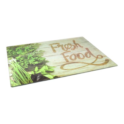 ΕΠΙΦΑΝΕΙΑ ΚΟΠΗΣ ΓΥΑΛΙΝΗ ΜΕ ΣΧΕΔΙΟ ΛΑΧΑΝΙΚΑ 40x30x0,4εκ. ANKOR