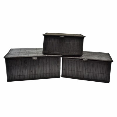 ΣΕΤ 3 ΚΟΥΤΙΑ ΑΠΟΘΗΚΕΥΣΗΣ ΜΠΑΜΠΟΥ ΣΕ ΜΑΥΡΟ ΧΡΩΜΑ ANKOR